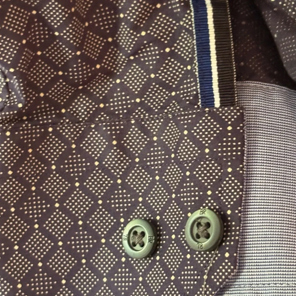 Banana Republic Geometric Purple Button-Down Shirt